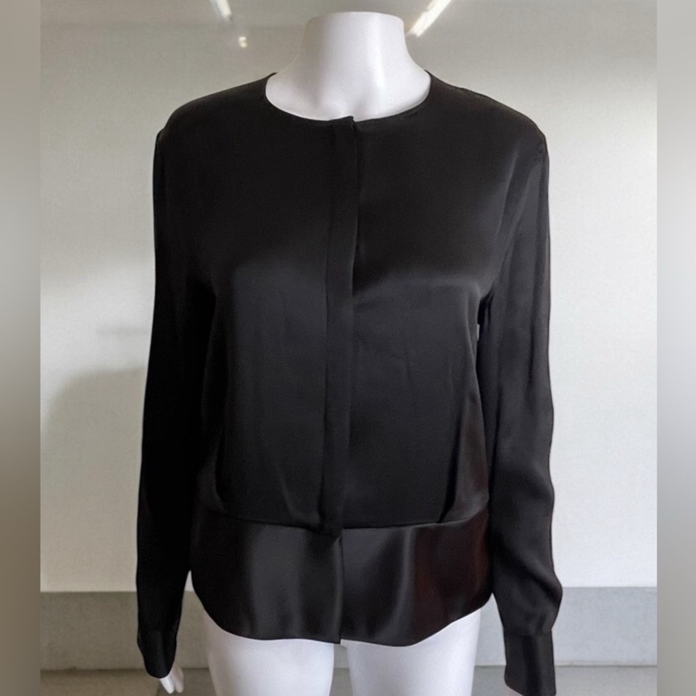 Celine Black Silk Blouse – FW 2020, Size 40, Made in France